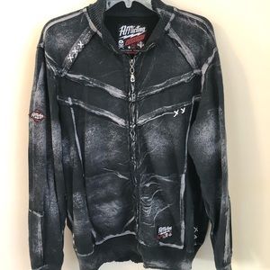 Buckle Affliction Zippered Graphic Jacket